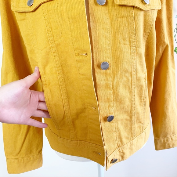 NWOT H&M Mustard Yellow Denim Jacket | XS - Picture 7 of 7